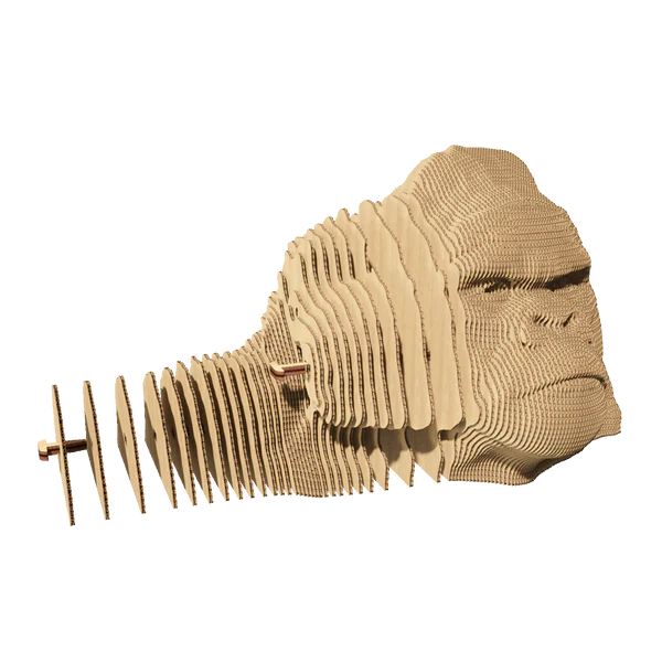 3D Cardboard Sculpture Puzzle - Gorilla | Cartonic