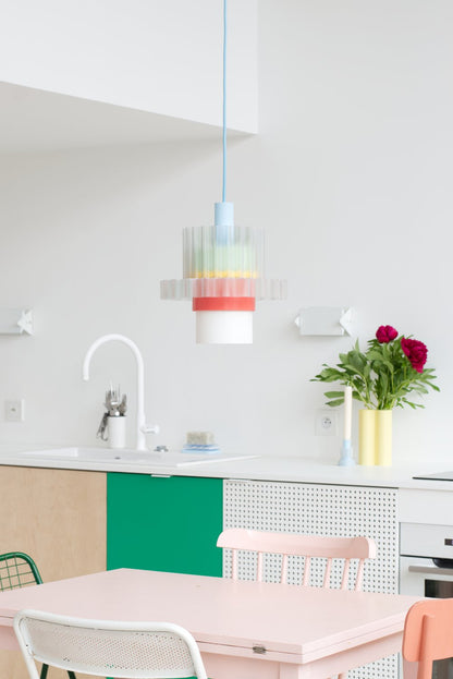 Hanglamp Gigi XL - hemelsblauwe kabel | Warren & Laetitia