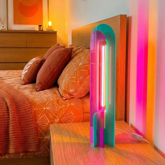 ANDY Table lamp - Violet/Turqouise/Pink | Elements Lighting