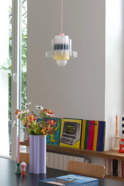 Hanglamp Gigi XL - roze kabel | Warren & Laetitia