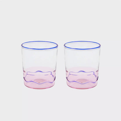 Glas Ziggy Blush - Set van 2 | And Nook