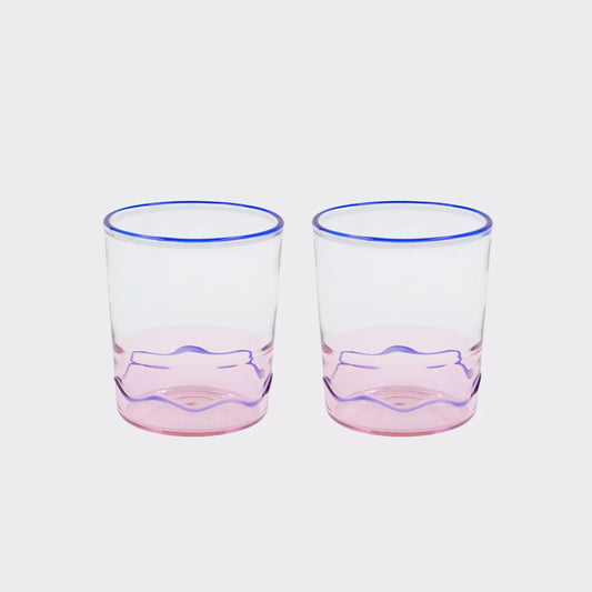 Glas Ziggy Blush - Set van 2 | And Nook