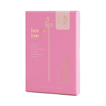 The Lily Flamingo Cocktail Picks - set van 4 | Here's How - de inKijk