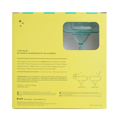 The Rue Margarita Glass - mint - set van 4 | Here's How - de inKijk
