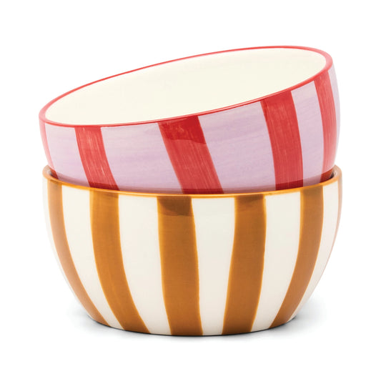 The Bella Dipping Bowls - set of 2 - ochre & rust | Here's How