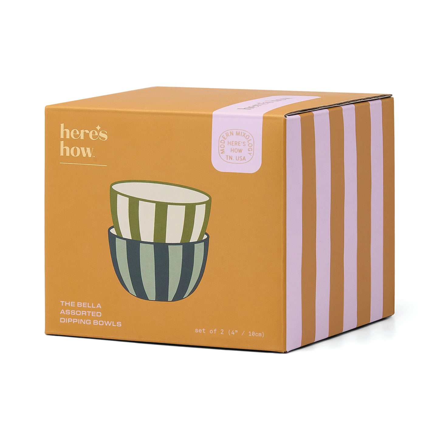 The Bella Dipping Bowls - set of 2 - olive & blue | Here's How