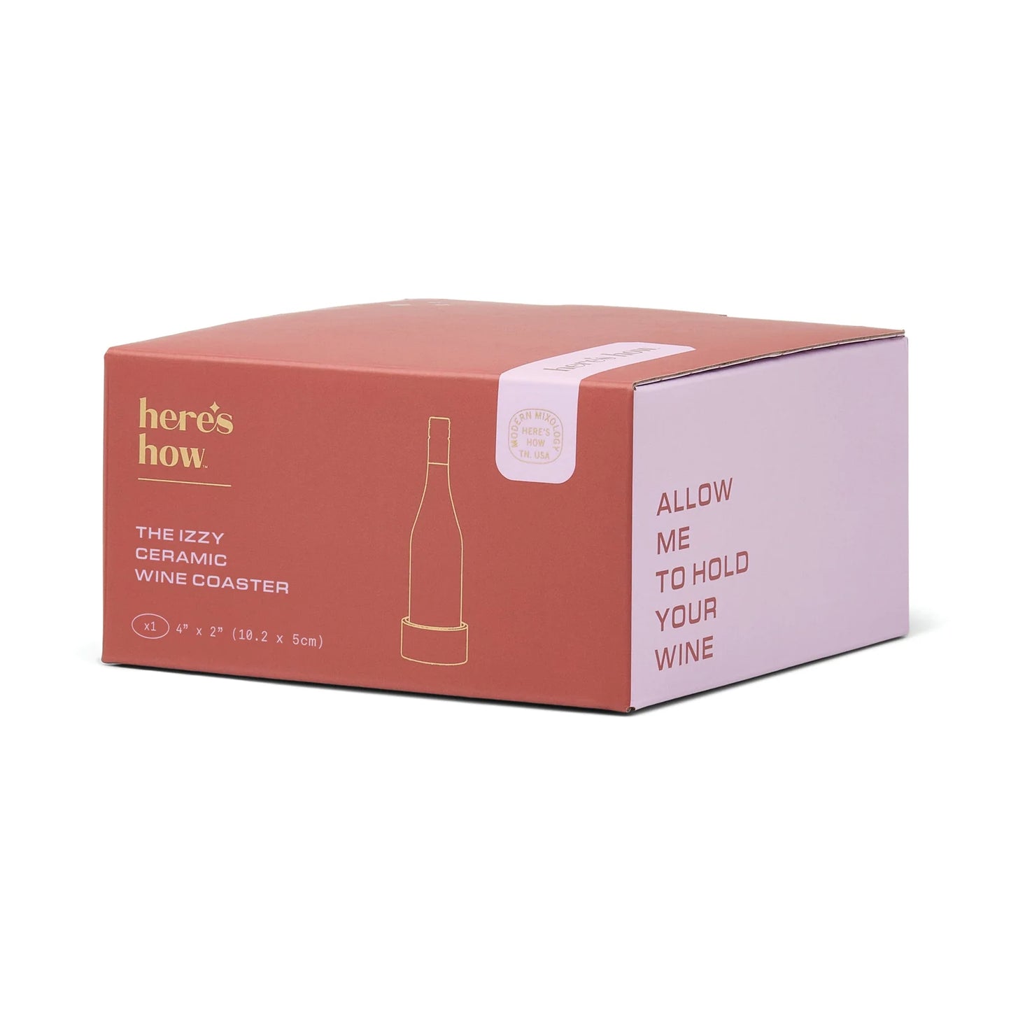 The Izzy Wine Coaster - lilac & rust | Here's How