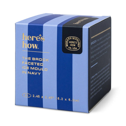 The Brock Faceted Ice Mould - Navy | Here's How