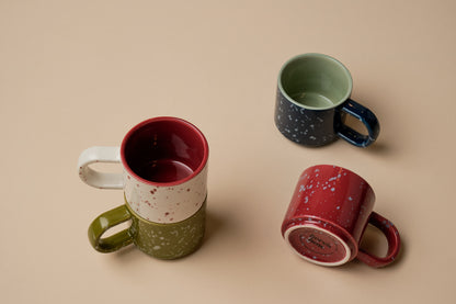 The Simon Espresso Ceramic Cups - Cream + Olive | Here's How