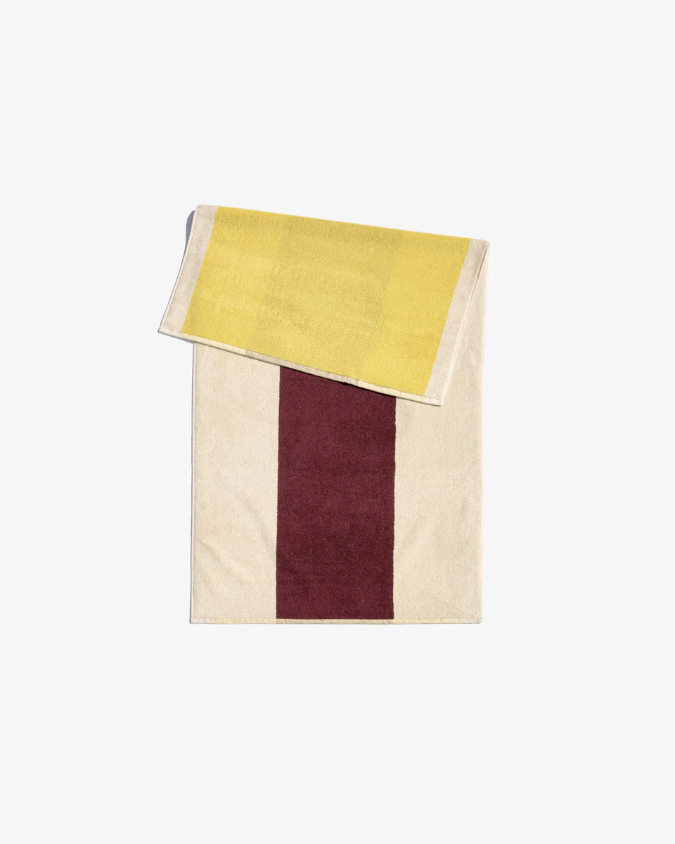 Badhanddoek - yellow/bordeaux | SUITE702
