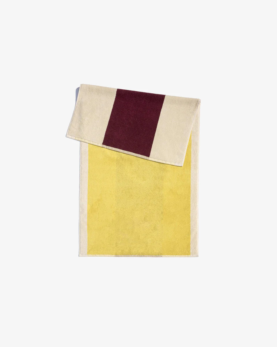 Badhanddoek - yellow/bordeaux | SUITE702