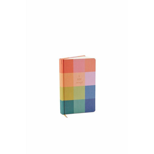 Bookcloth Hardcover Journal - Rainbow - I am enough | Designworks Ink