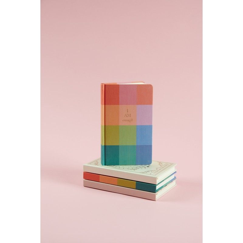 Bookcloth Hardcover Journal - Rainbow - I am enough | Designworks Ink