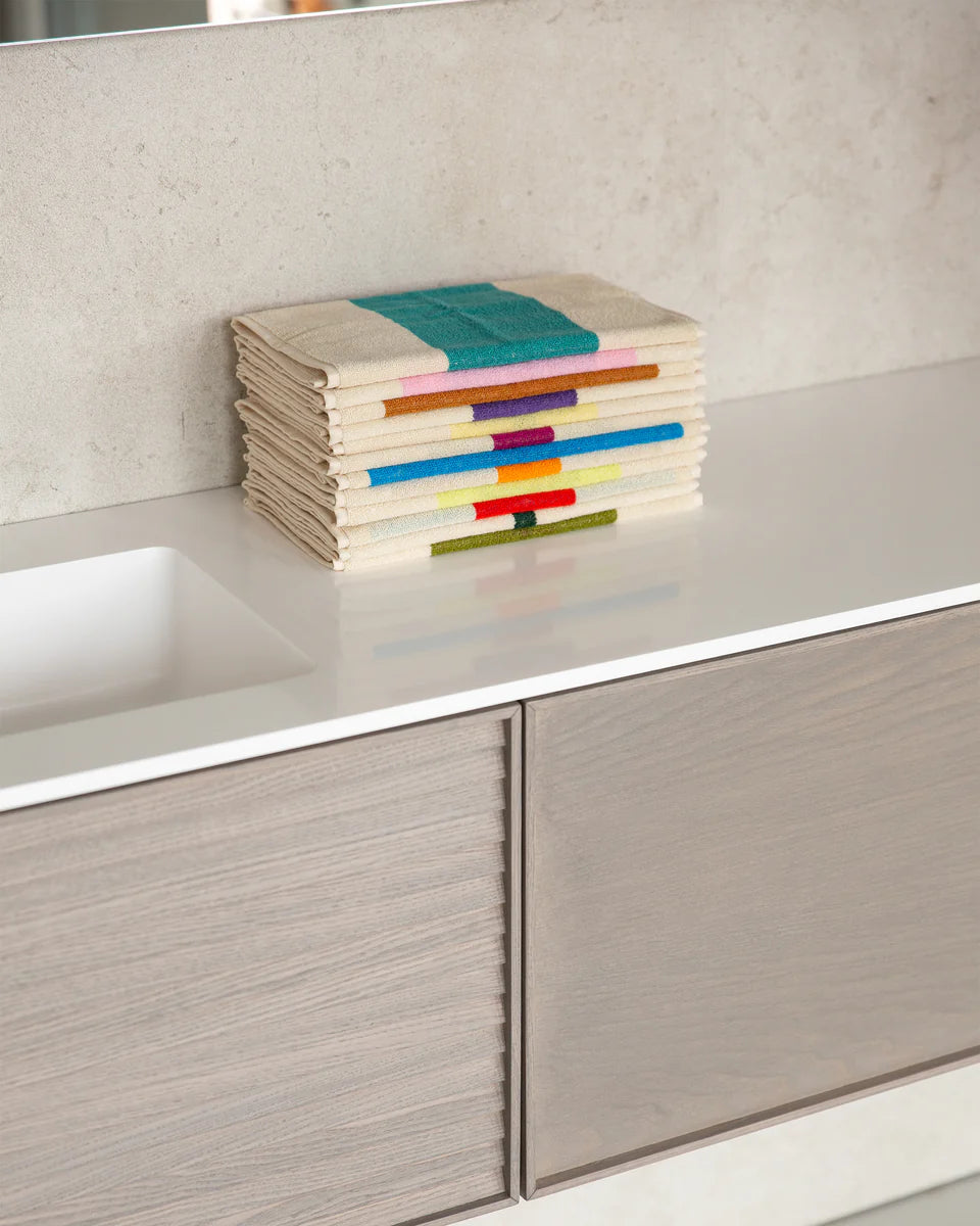 Gastendoekjes Set (3st.) - Martens & Martens collectie - Turquoise/Purple/Toffee | SUITE702