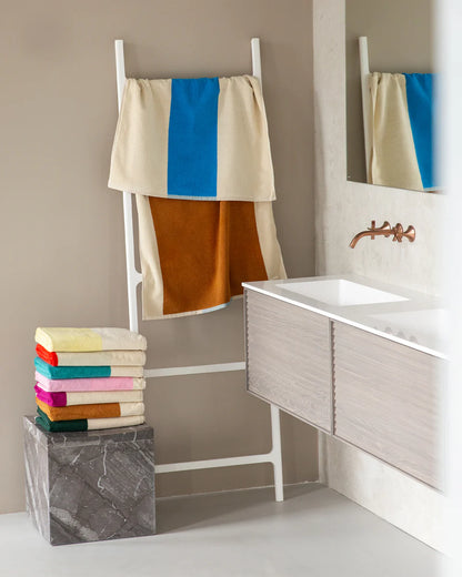 Badhanddoek - Martens & Martens collectie - Aqua/Toffee | SUITE702