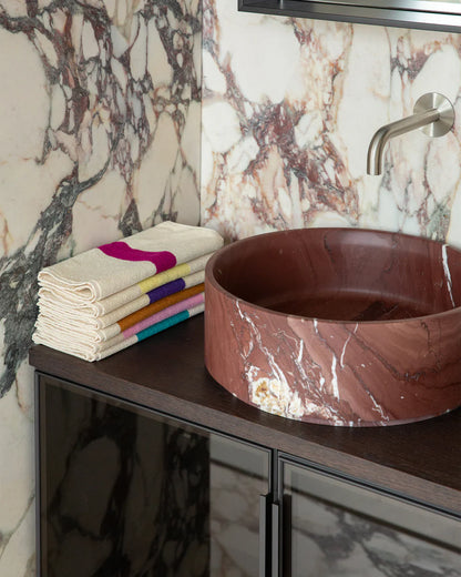 Gastendoekjes Set (3st.) - Martens & Martens collectie - Turquoise/Purple/Toffee | SUITE702