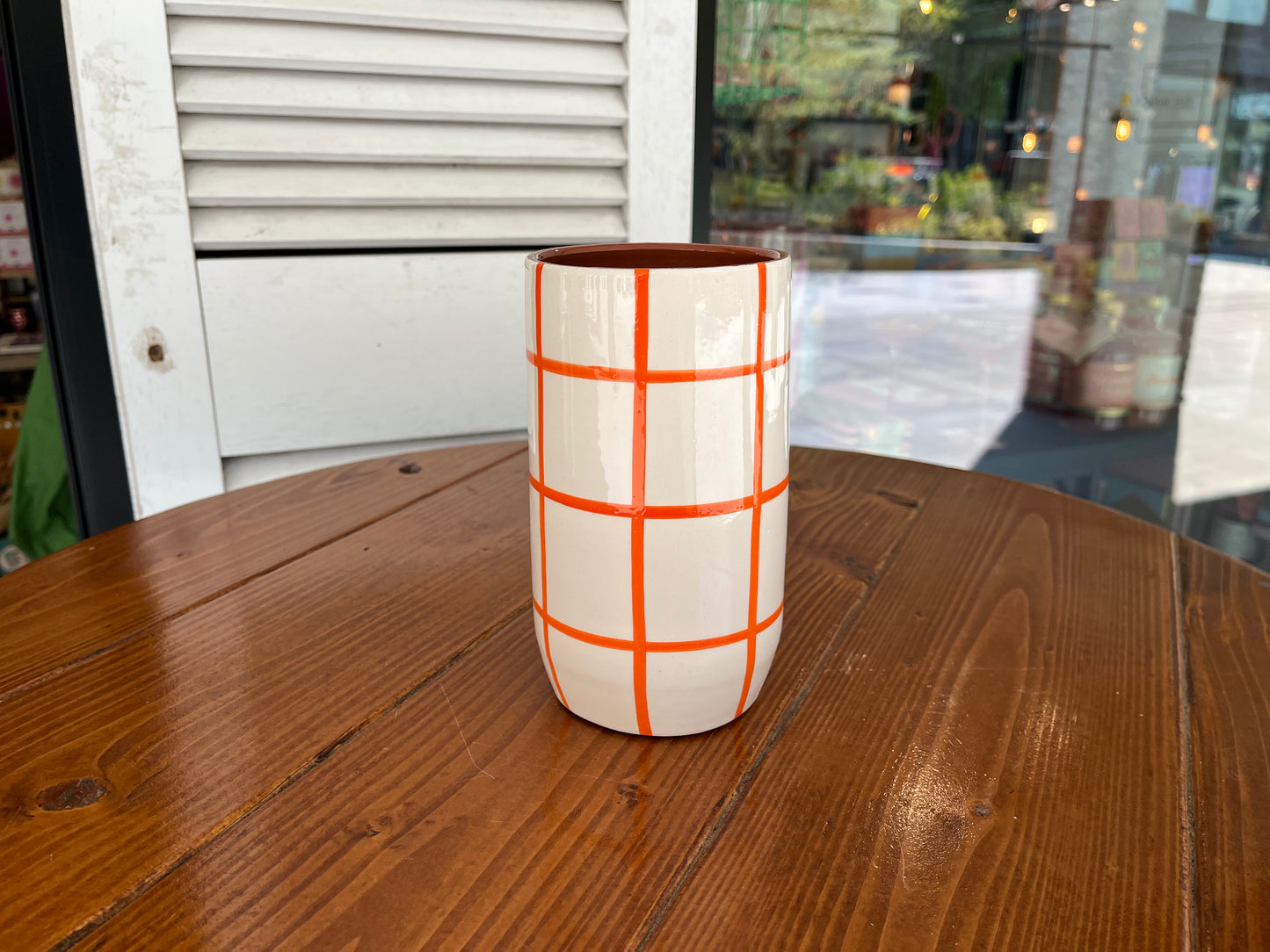 Narrow Pot - quadrados | A Loja Da Ceramica