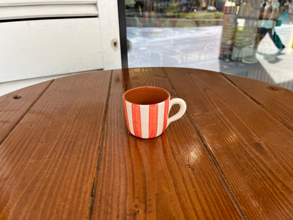 Coffee cup with handle  - Thick Vertical Lines | A Loja Da Ceramica