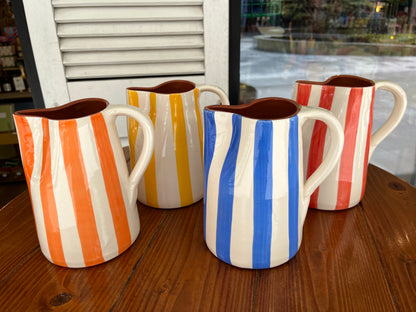 1L Jug - Thick Vertical Lines | A Loja Da Ceramica