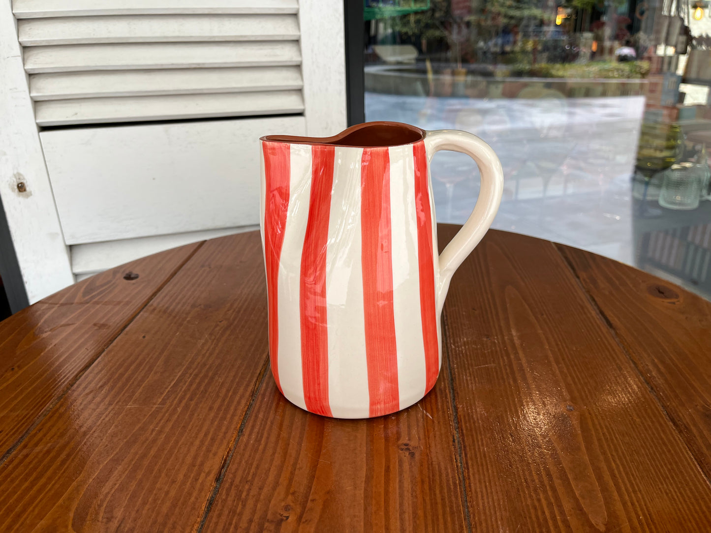 1L Jug - Thick Vertical Lines | A Loja Da Ceramica