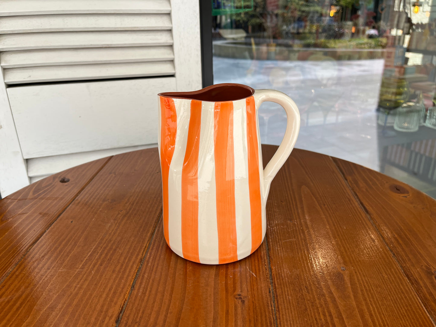 1L Jug - Thick Vertical Lines | A Loja Da Ceramica
