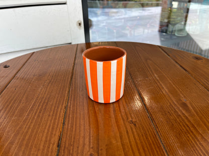 Straight Cup  - Thick Vertical Lines | A Loja Da Ceramica