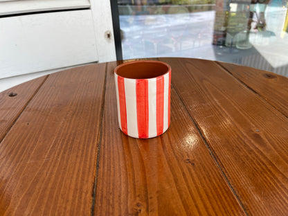 Straight Cup  - Thick Vertical Lines | A Loja Da Ceramica