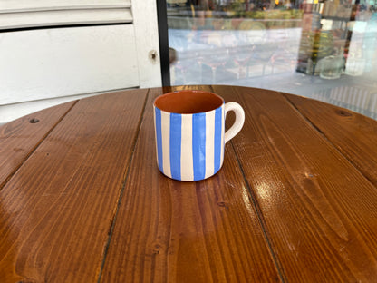 Straight Mug - thick vertical lines | A Loja Da Ceramica