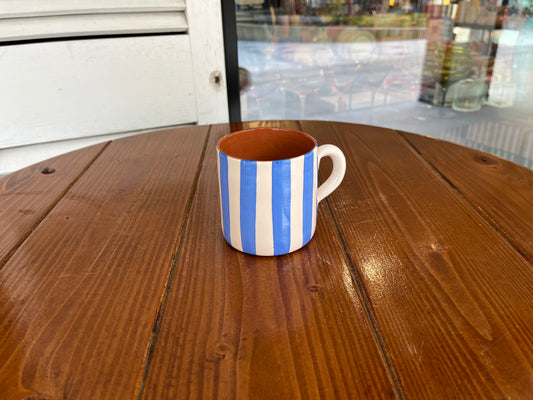 Straight Mug - thick vertical lines | A Loja Da Ceramica