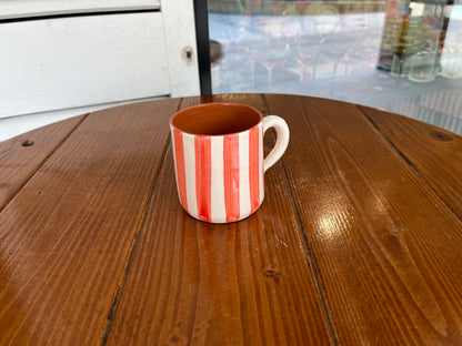 Straight Mug - thick vertical lines | A Loja Da Ceramica
