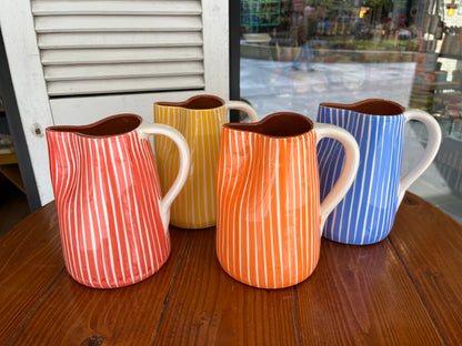 1L Jug - Thin Vertical Lines | A Loja Da Ceramica