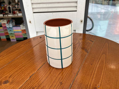 Narrow Pot - quadrados | A Loja Da Ceramica