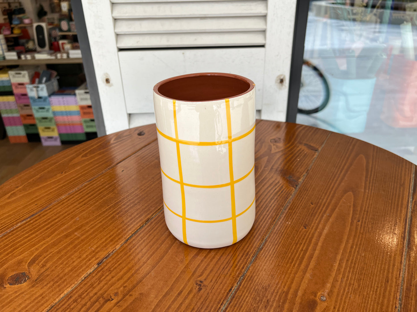 Narrow Pot - quadrados | A Loja Da Ceramica