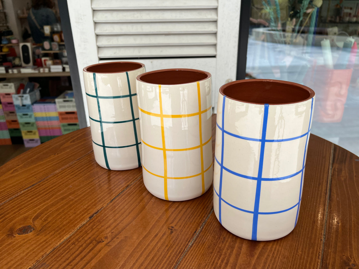 Narrow Pot - quadrados | A Loja Da Ceramica