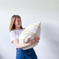 Cushion cover knitted cotton - grid - citrus | Sophie Home - de inKijk
