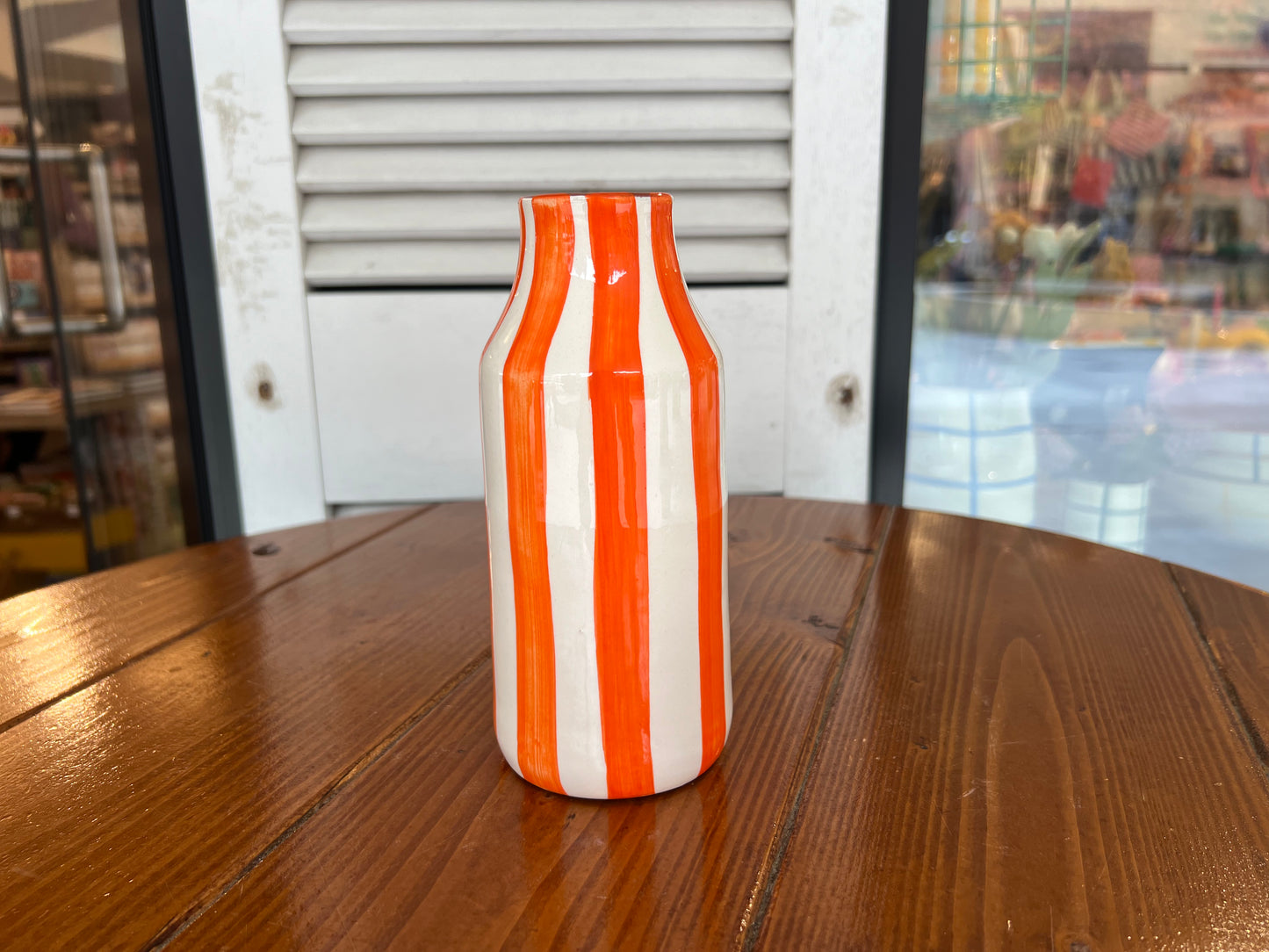 Small Bottle - Thick Vertical Lines | A Loja Da Ceramica