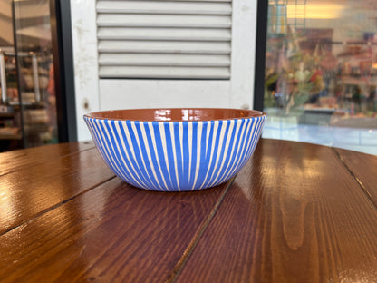 Rounded Salad Bowl - Listas - Blue  | A Loja Da Ceramica