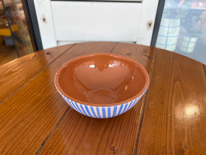 Rounded Salad Bowl - Listas - Blue  | A Loja Da Ceramica