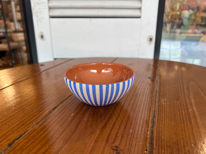 Rounded Salad Bowl - Listas - Blue  | A Loja Da Ceramica