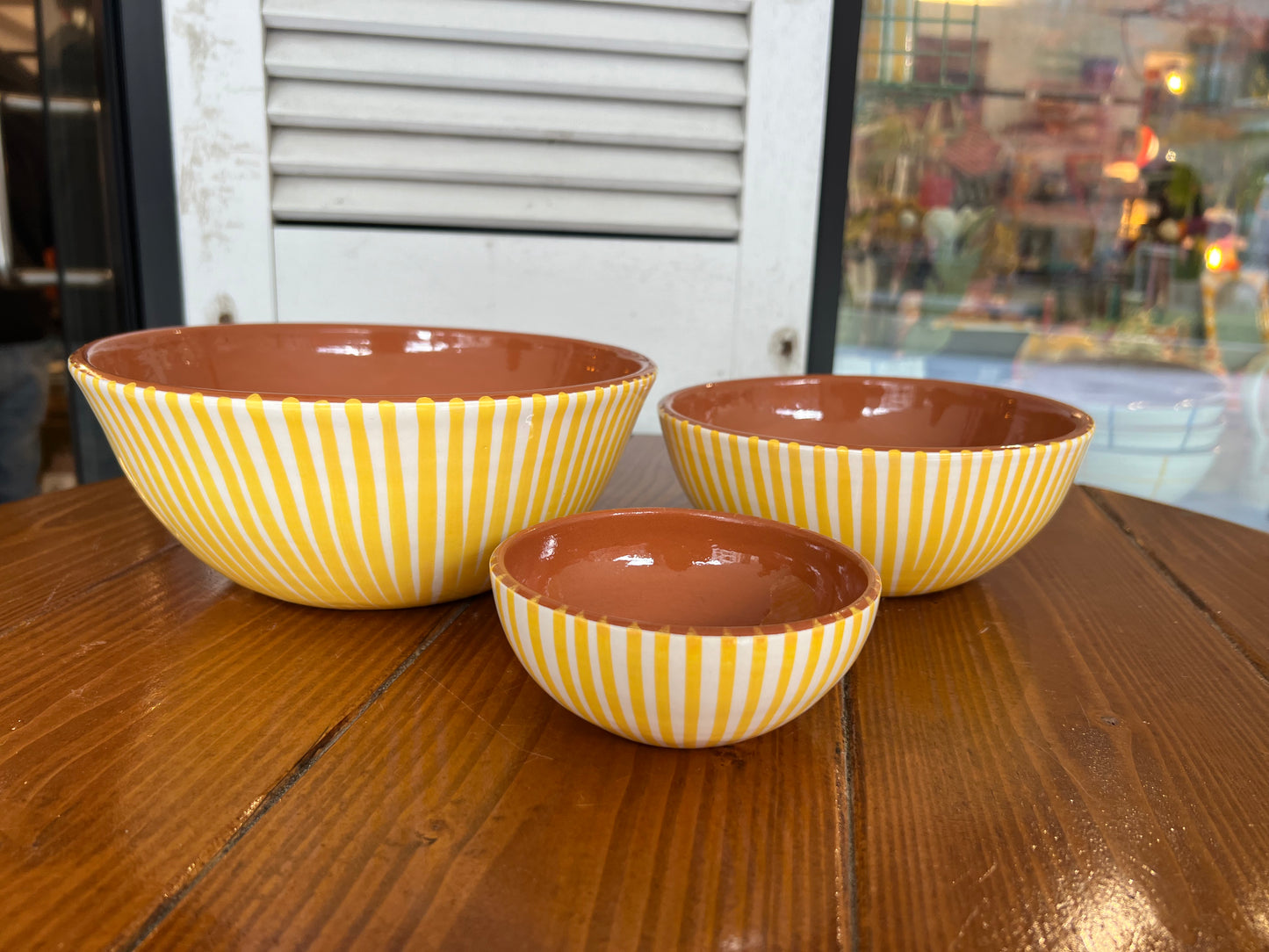 Rounded Salad Bowl - Listas - Mustard  | A Loja Da Ceramica
