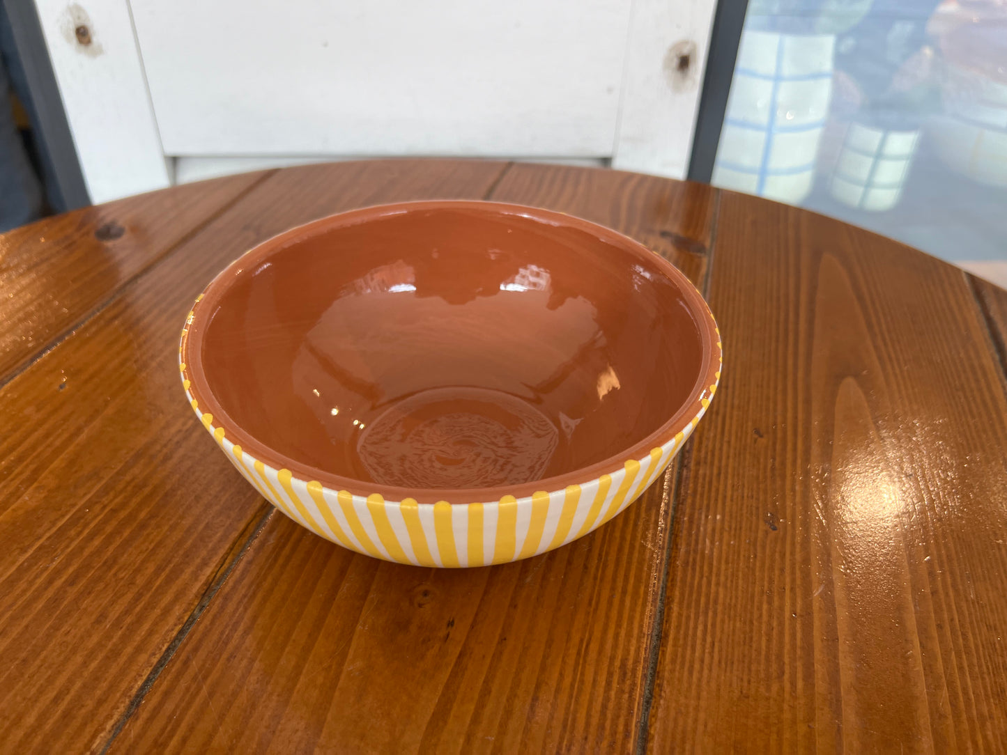 Rounded Salad Bowl - Listas - Mustard  | A Loja Da Ceramica