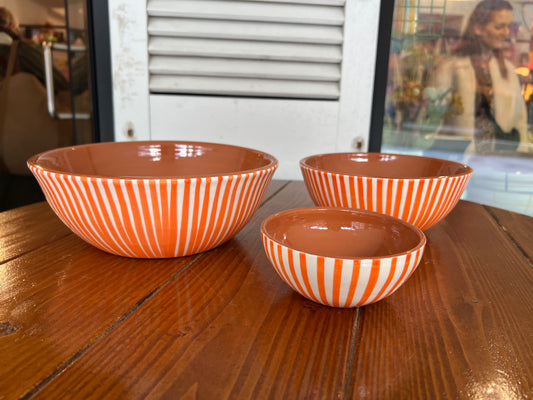 Rounded Salad Bowl - Listas - Orange | A Loja Da Ceramica