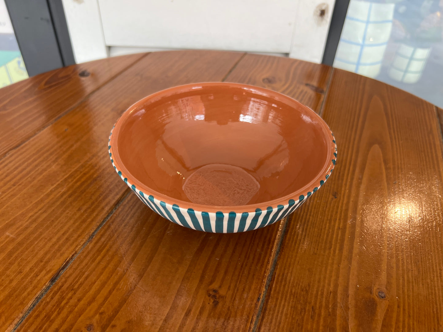 Rounded Salad Bowl - Listas - Teal | A Loja Da Ceramica