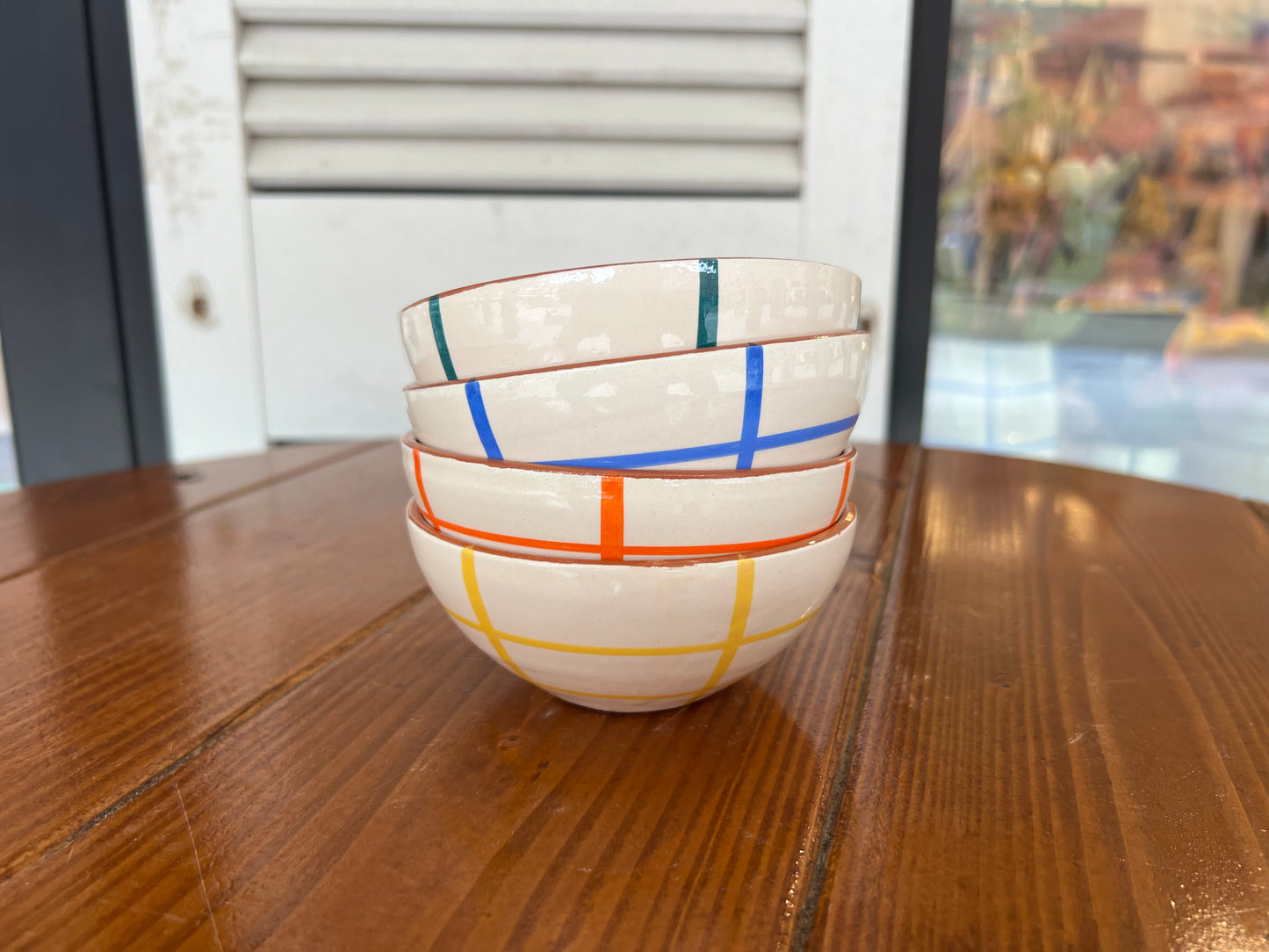 Rounded Bowl - Quadrados - ⌀ 12cm | A Loja Da Ceramica