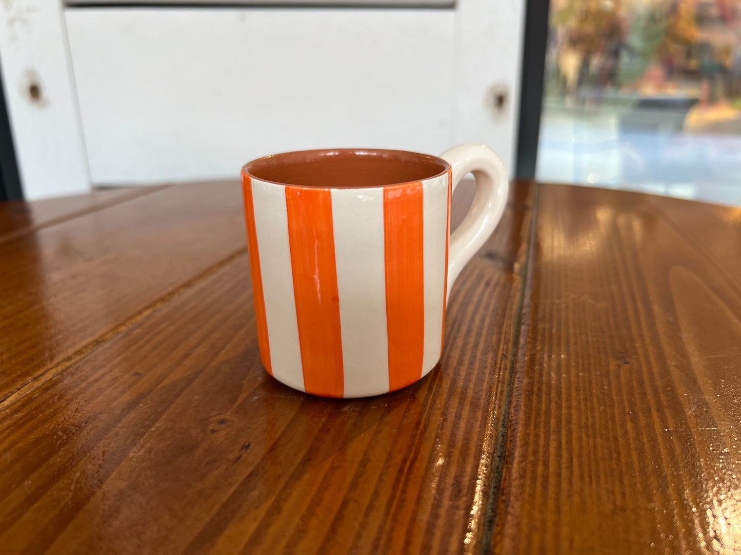 Coffee cup with handle  - Thick Vertical Lines | A Loja Da Ceramica