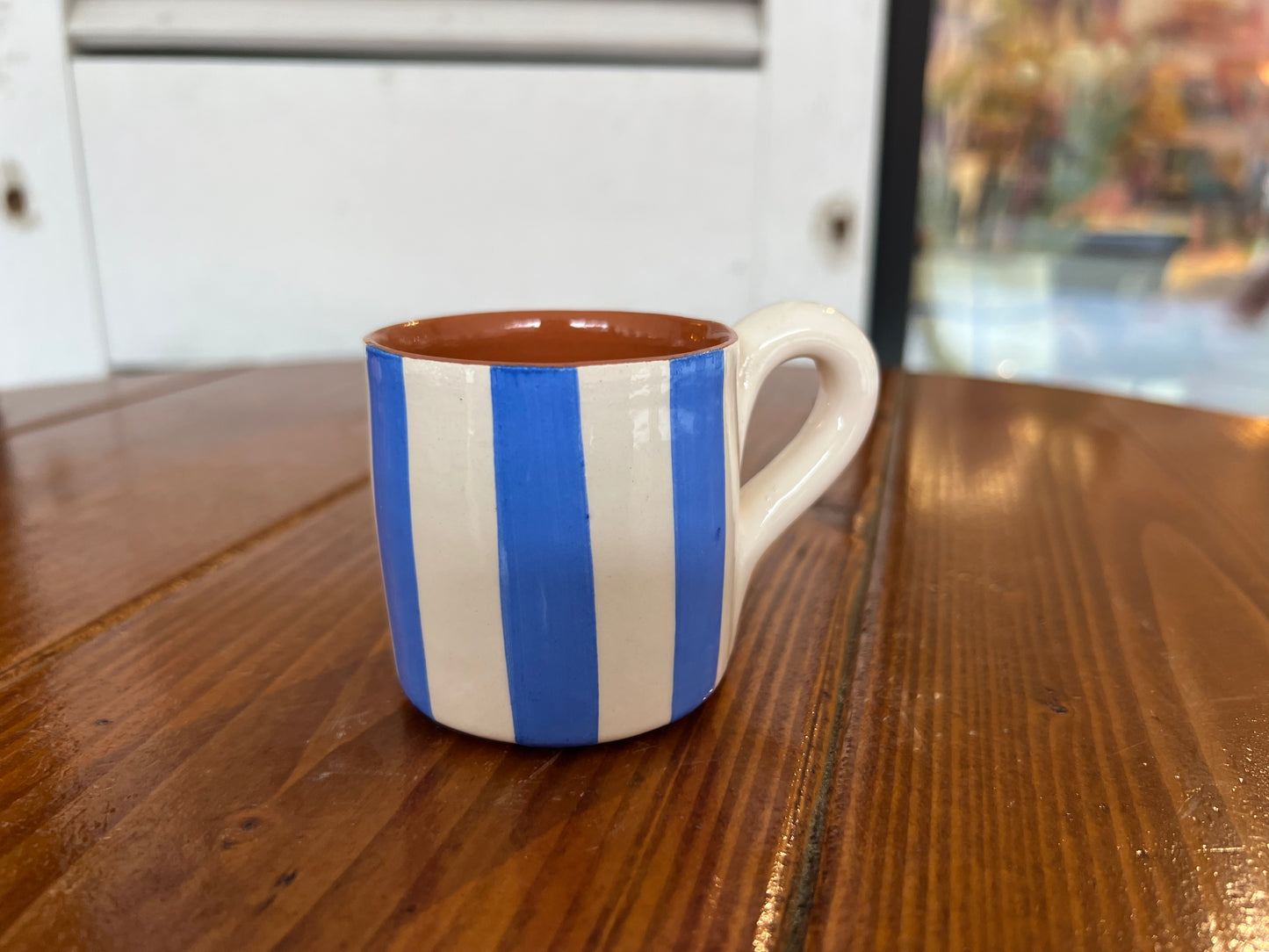 Coffee cup with handle  - Thick Vertical Lines | A Loja Da Ceramica