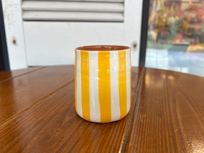 Straight Cup  - Thick Vertical Lines | A Loja Da Ceramica