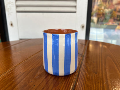 Straight Cup  - Thick Vertical Lines | A Loja Da Ceramica