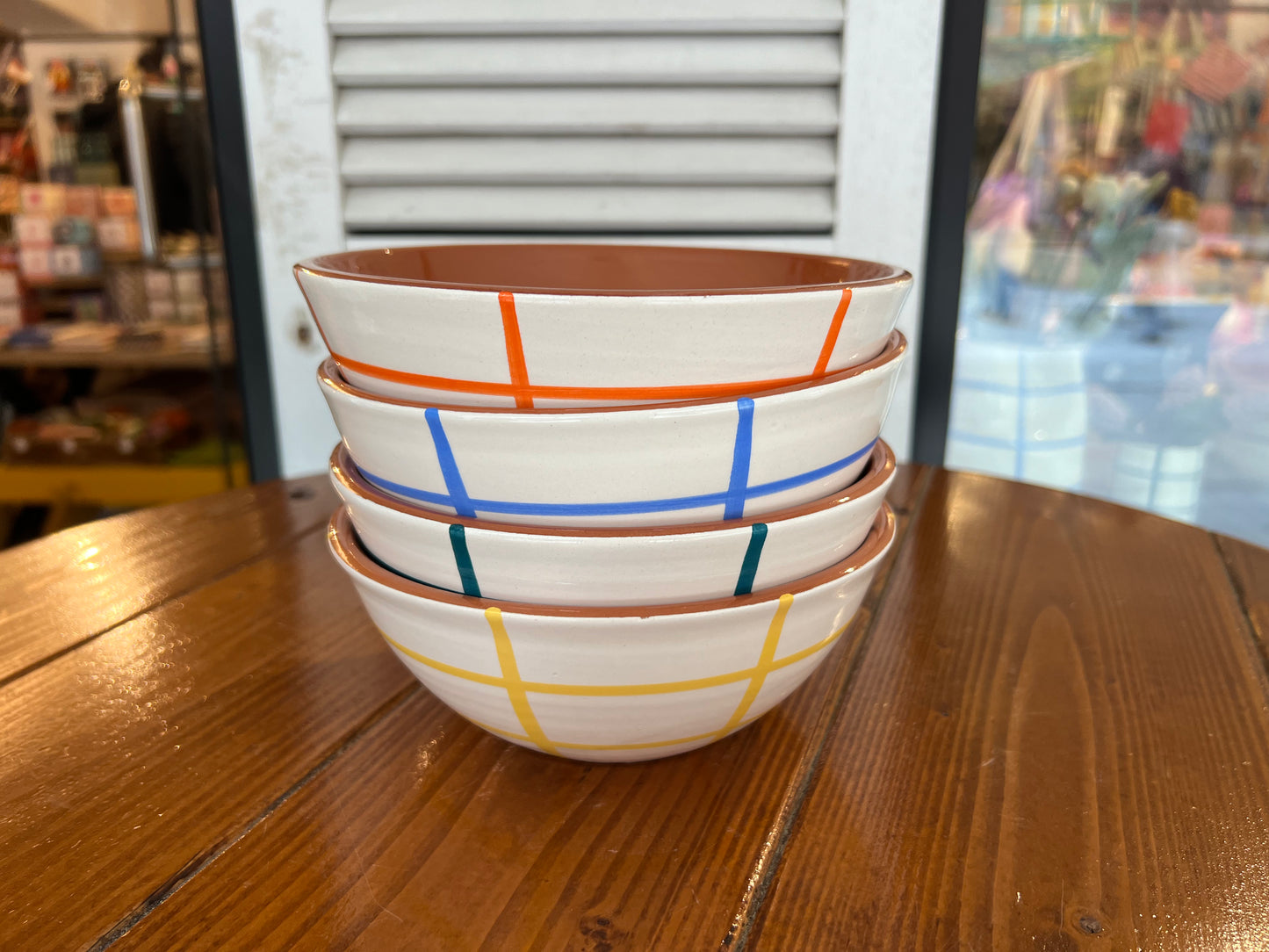 Rounded Salad Bowl - Quadrados - ⌀ 17cm | A Loja Da Ceramica