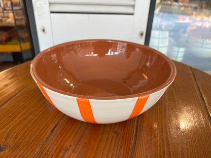 Rounded Salad Bowl - Thick Vertical Lines - ⌀ 24cm | A Loja Da Ceramica